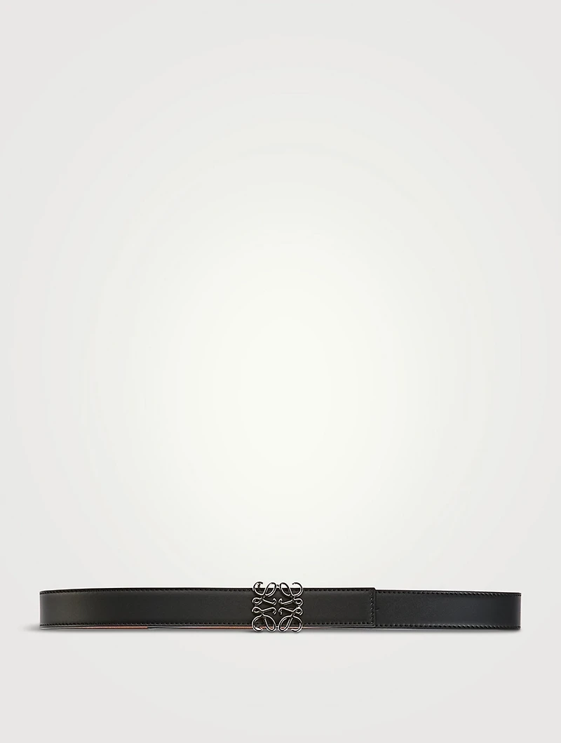 Reversible Embossed Anagram Leather Belt