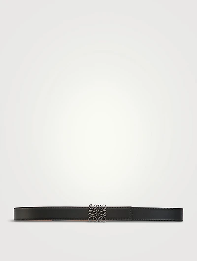 Reversible Embossed Anagram Leather Belt