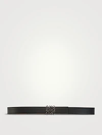 Reversible Embossed Anagram Leather Belt