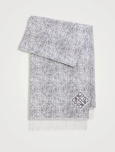 Wool And Cashmere Knit Anagram Scarf