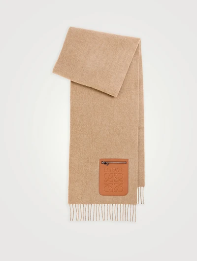 Wool And Cashmere Knit Anagram Scarf