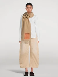 Wool And Cashmere Knit Anagram Scarf
