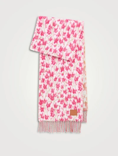 Wool And Alpaca Floral Scarf
