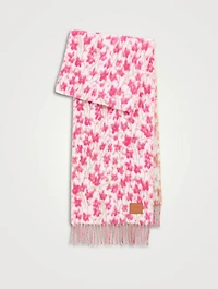 Wool And Alpaca Floral Scarf