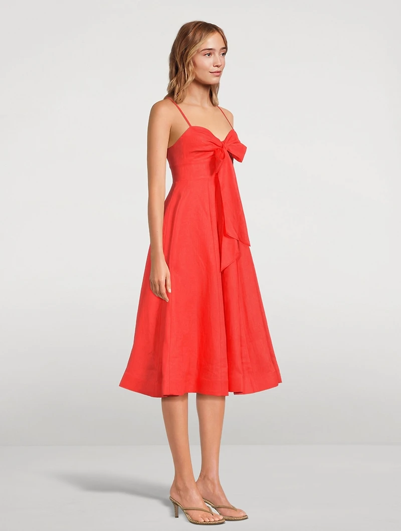Crush Tie-Front Midi Dress