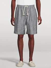 Striped Linen Shorts