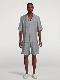 Striped Linen Shorts