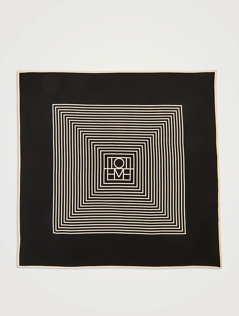Silk Centre Monogram Scarf