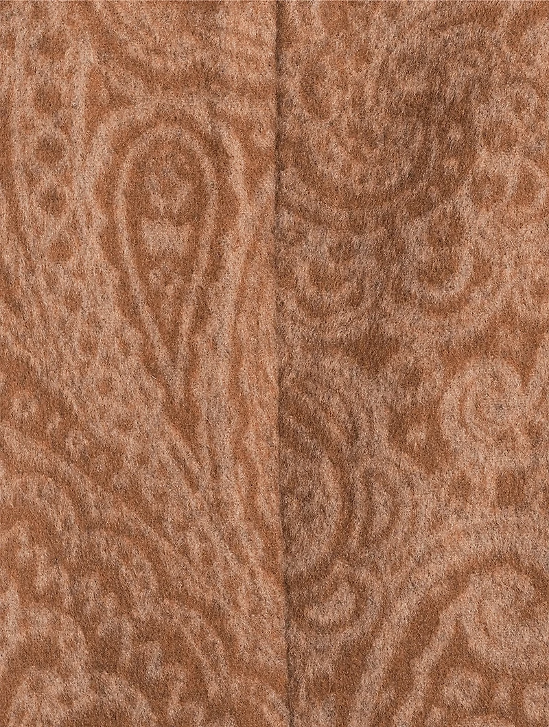 Paisley Jacquard Double-Breasted Coat