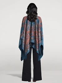 Floral Paisley Jacquard Poncho
