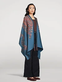 Floral Paisley Jacquard Poncho