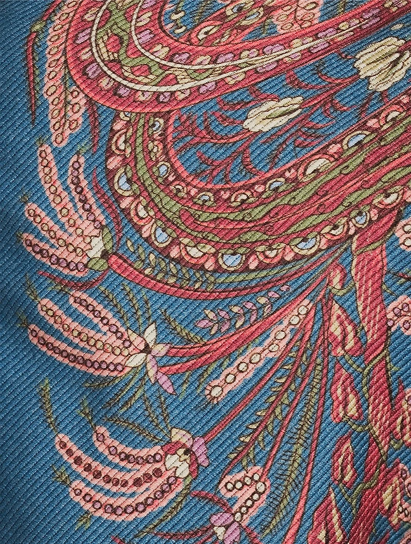 Floral Paisley Jacquard Poncho