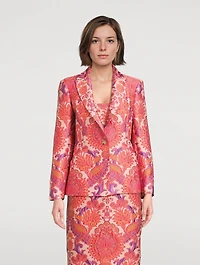 Floral Jacquard Blazer