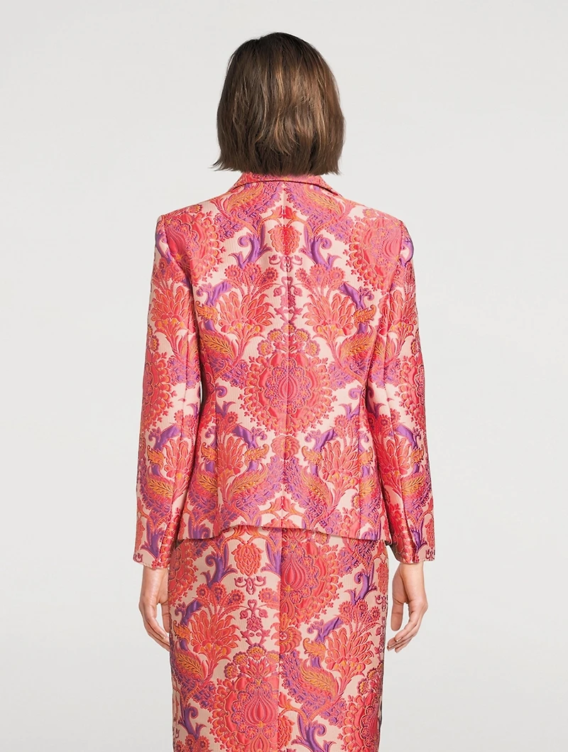 Floral Jacquard Blazer