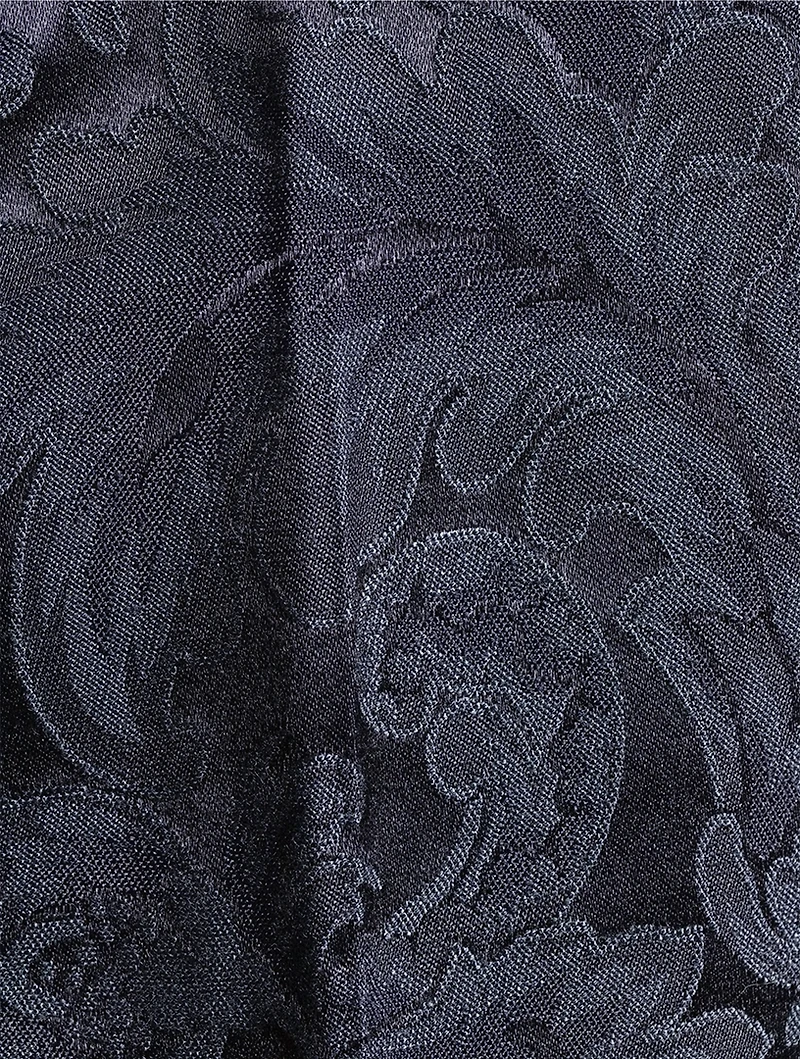 Paisley Jacquard Wide-Leg Trousers