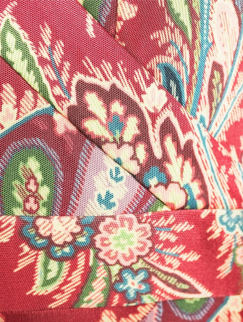 Wrap Dress Floral Paisley Print
