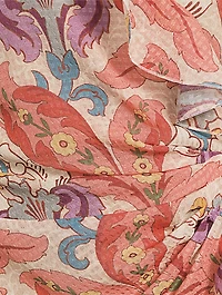 Ruffled Gown Paisley Print