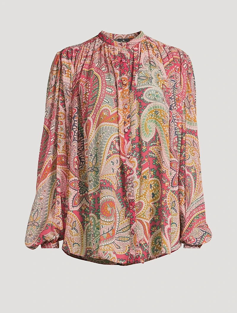 Silk Shirt Paisley Print