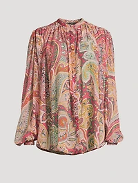 Silk Shirt Paisley Print
