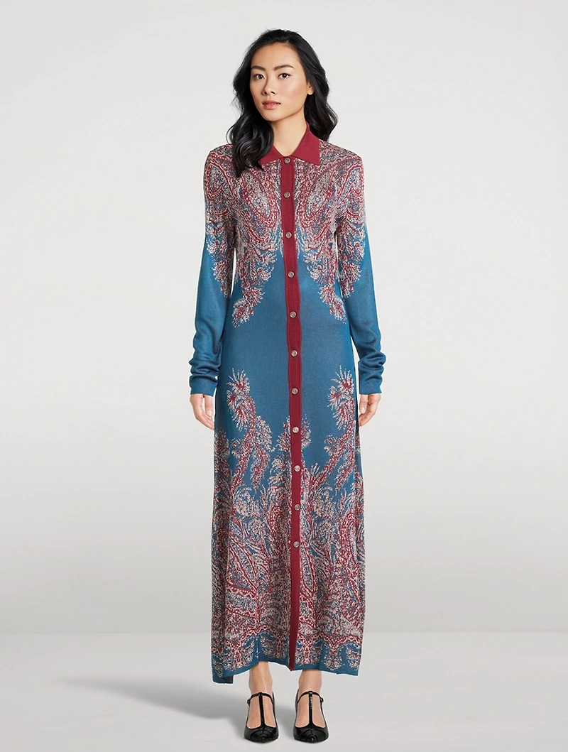 Jacquard Cardigan Dress