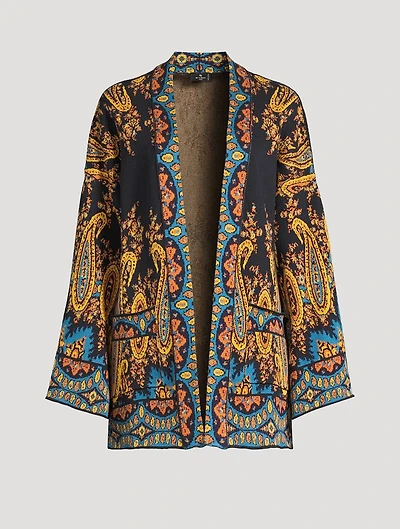 Paisley Jacquard Cardigan