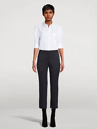Grain de Poudre Wool Cigarette Trousers