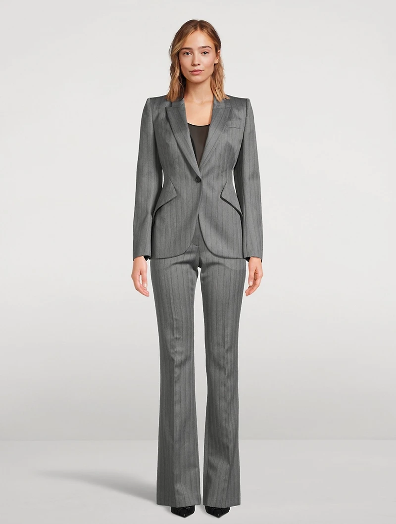 Bumster Herringbone Wool Trousers