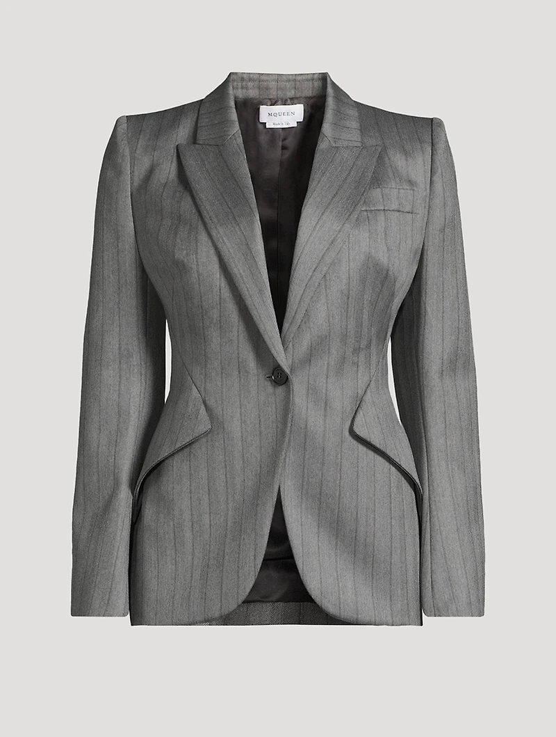 Herringbone Wool Blazer