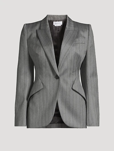 Herringbone Wool Blazer