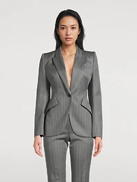 Herringbone Wool Blazer