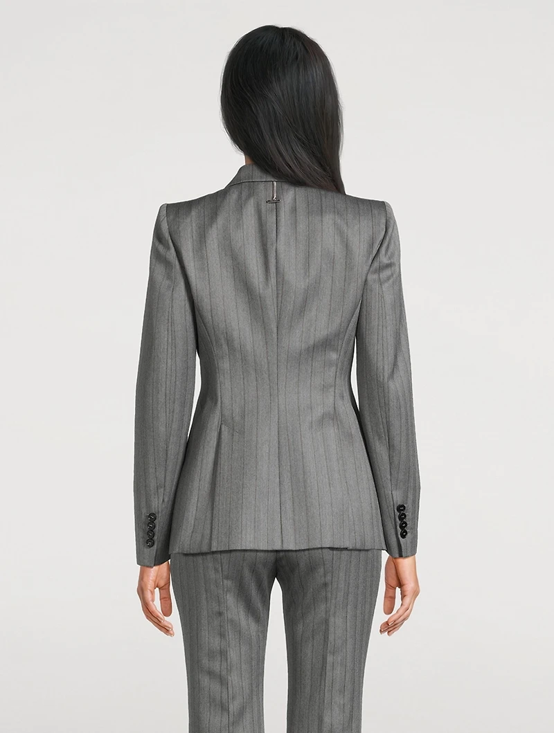 Herringbone Wool Blazer