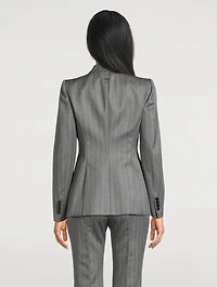 Herringbone Wool Blazer