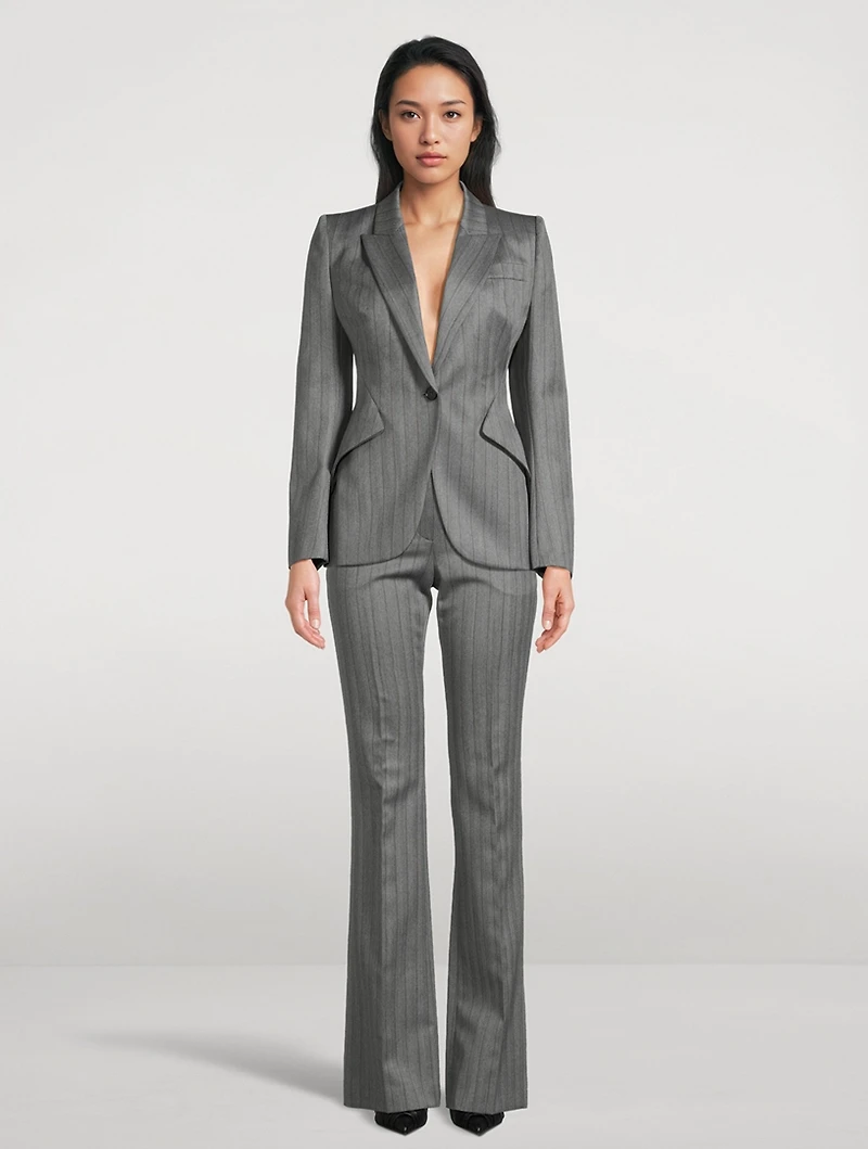 Herringbone Wool Blazer