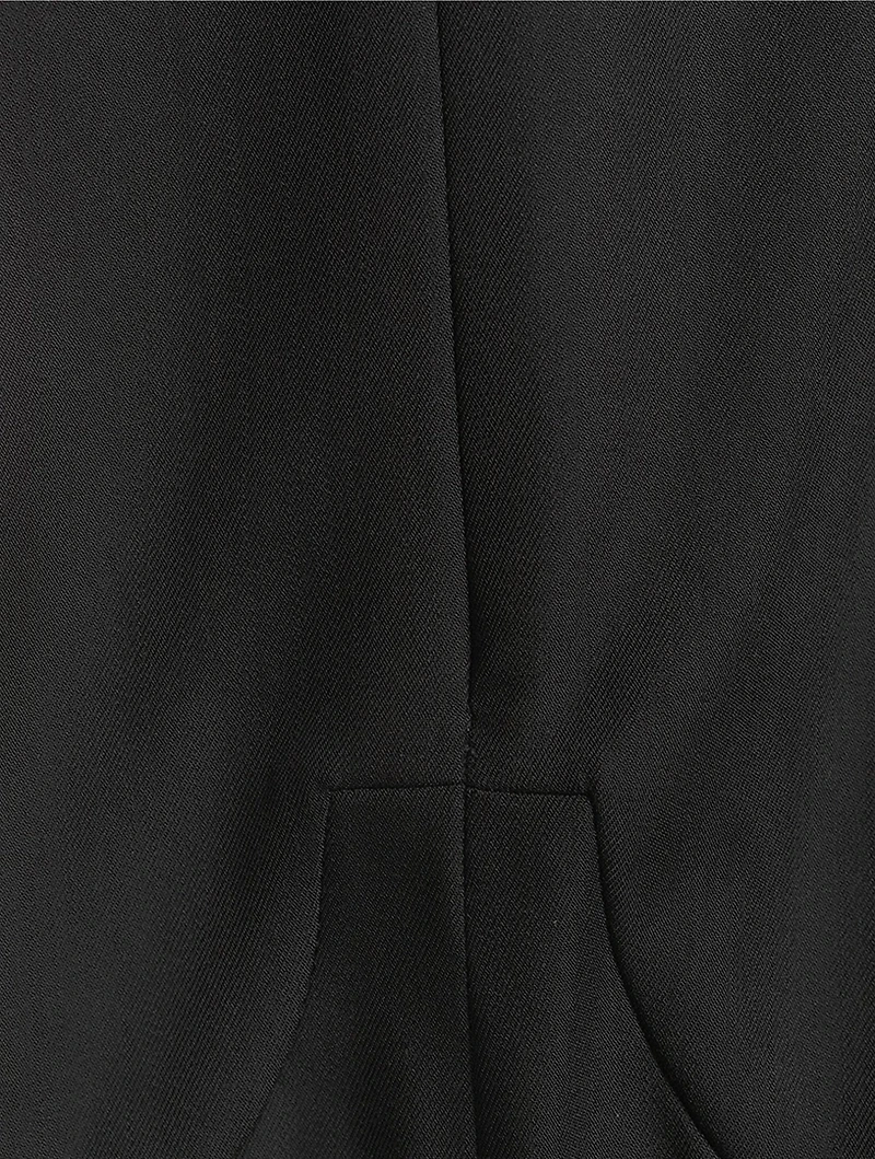 Zip-Front Midi Dress