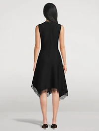 Lace-Trimmed Midi Dress