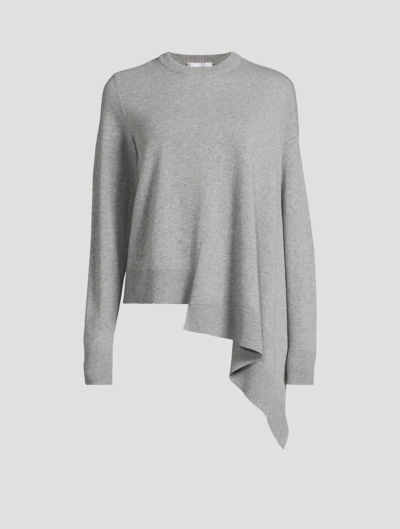 Asymmetric Cashmere Wool Sweater
