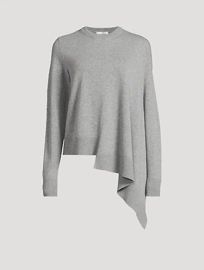 Asymmetric Cashmere Wool Sweater