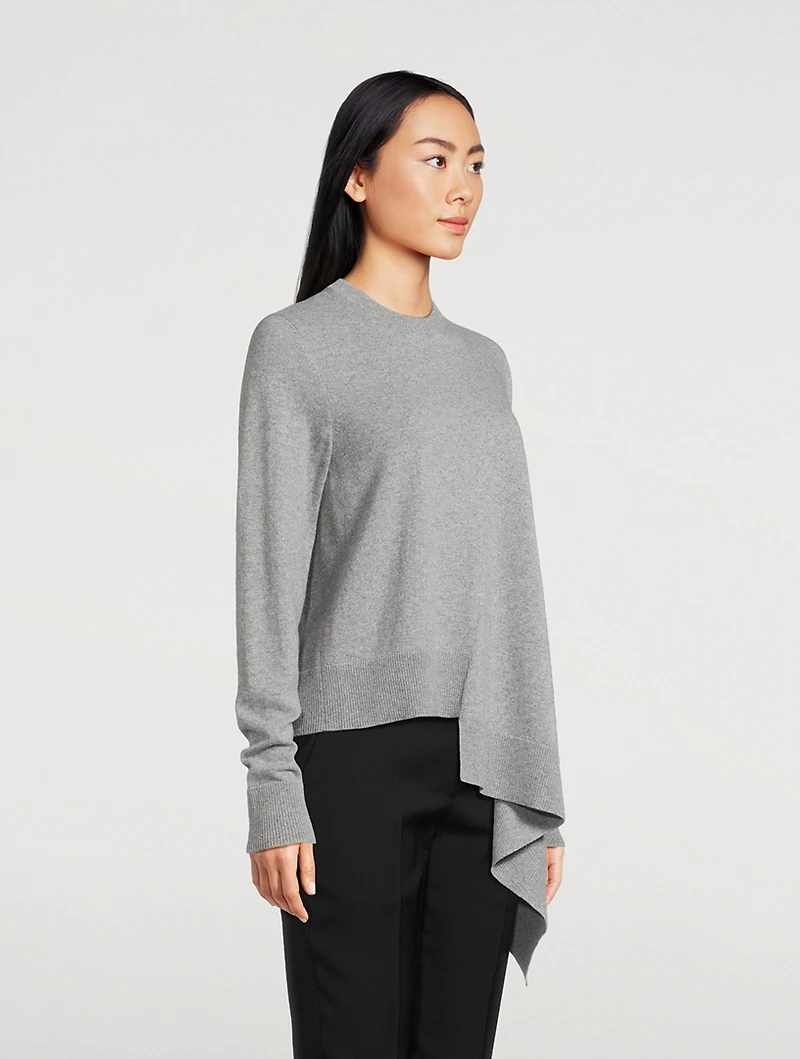 Asymmetric Cashmere Wool Sweater