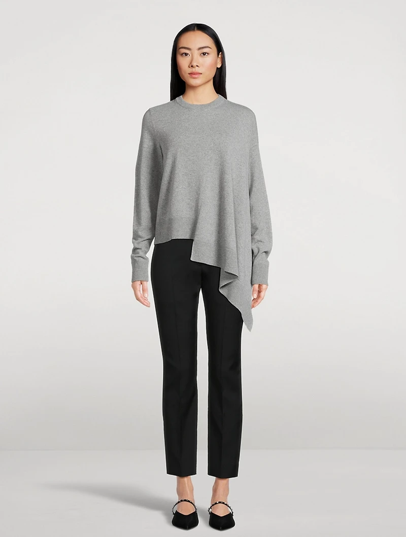 Asymmetric Cashmere Wool Sweater