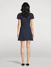 Puff-Shoulder Mini Dress