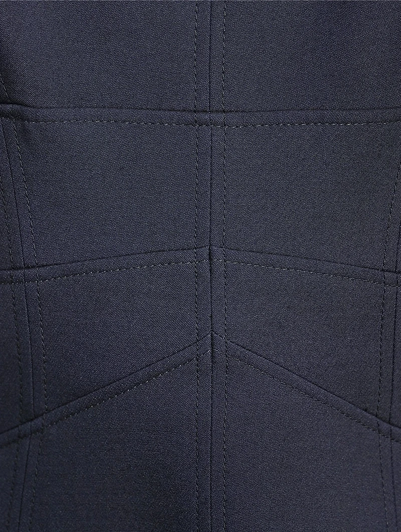 Puff-Shoulder Mini Dress