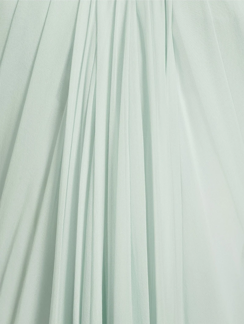 Draped Silk Chiffon Gown