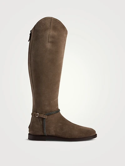 Suede Riding Boots