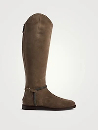 Suede Riding Boots