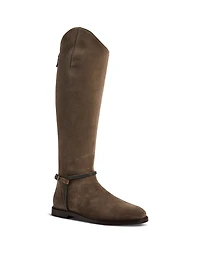 Suede Riding Boots