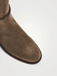 Suede Riding Boots