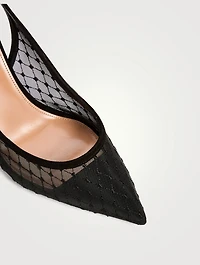 Bow Tie Suede Mesh Pumps