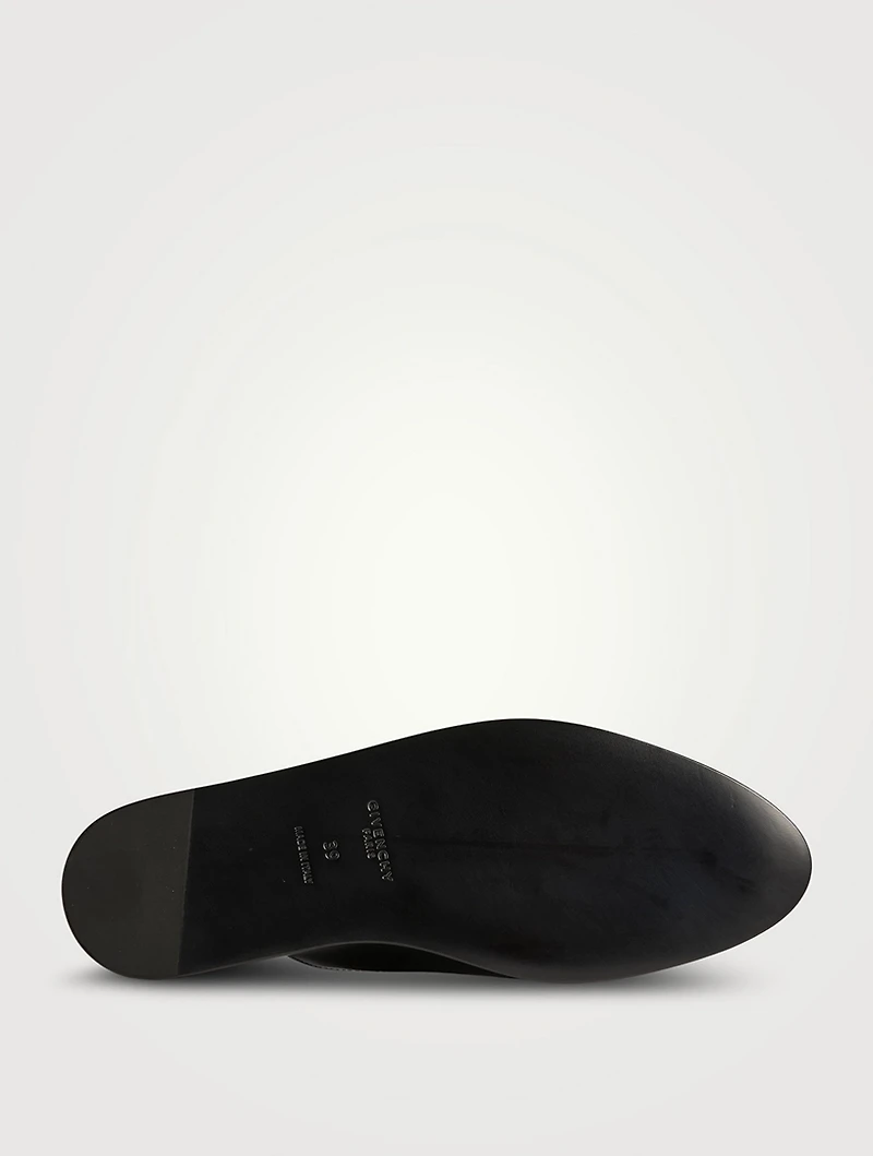 Label Patent Leather Loafer Mules