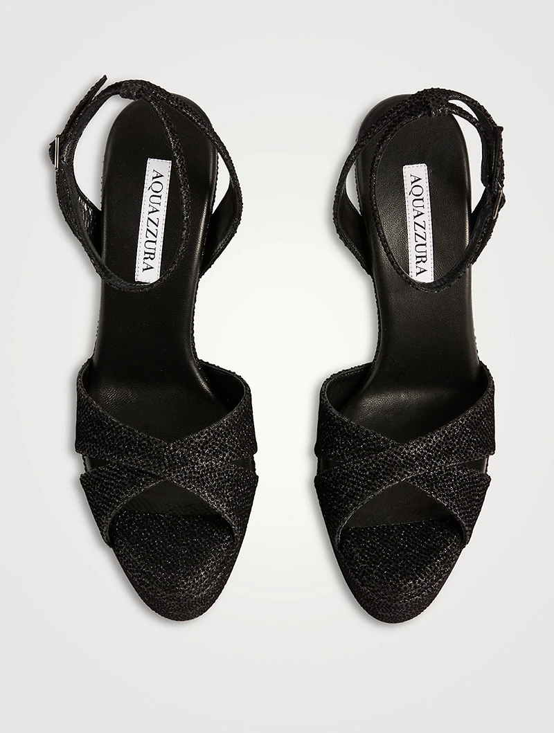 Divine Crystal-Embellished Platform Sandals