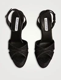 Divine Crystal-Embellished Platform Sandals